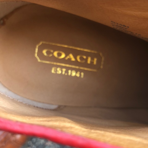 Coach Womens Cary Ankle Boots Brown Slim Heels Tasseled Split Toe Zipper Sz 6.5B - Picture 7 of 10